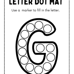 Letter Dot Mat To Print Worksheet