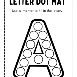 Letter Dot Mat Worksheet