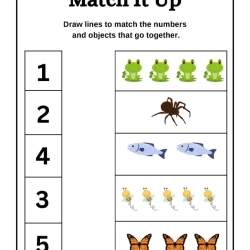 Match It Up Number Worksheet For Free