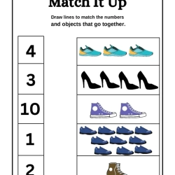Match It Up Number Worksheet To Prints