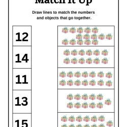 Match It Up Number Worksheet Worksheets
