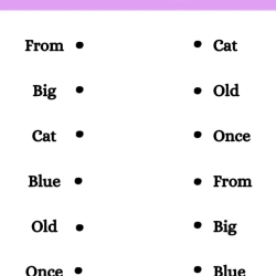 Match The Same Sight Words For 3rd Grade Worksheet