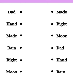 Match The Same Sight Words For 4th Grade Worksheet