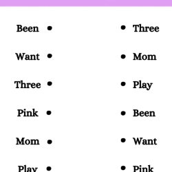 Match The Same Sight Words For Grade 3 Worksheet