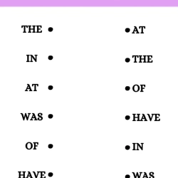 Match The Same Sight Words Worksheet