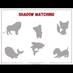 Shadow Matching Worksheet Printables
