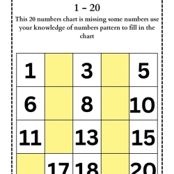 Missing Number Worksheet For 1st Grade