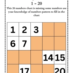 Missing Number Worksheet For Kids