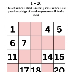 Missing Number Worksheet Pdf File