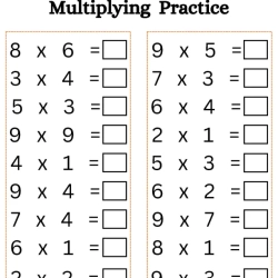 Multiply Worksheet At Home