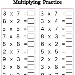 Multiply Worksheet Downloads