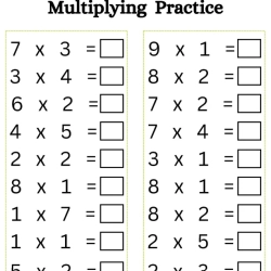 Multiply Worksheet Easy