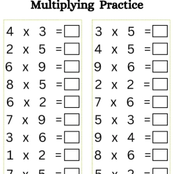 Multiply Worksheet For 2nd Grade