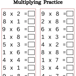 Multiply Worksheet For 3rd Grade