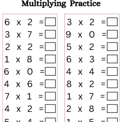 Multiply Worksheet For 5th Grade