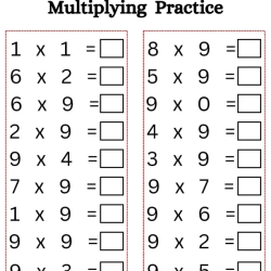 Multiply Worksheet For 6th Grade