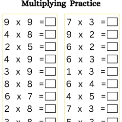 Multiply Worksheet For Grade 4