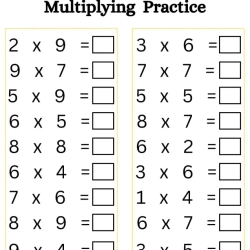 Multiply Worksheet For Kindergarten
