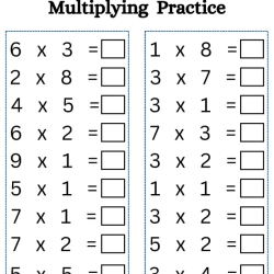 Multiply Worksheet For Toddlers