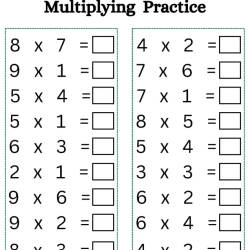 Multiply Worksheet Preschool