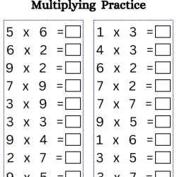 Multiply Worksheet To Prints