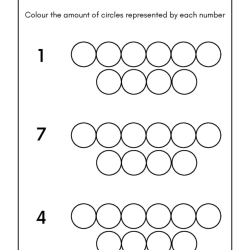 Color The Amount Of Circles For Free Worksheet