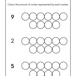 Color The Amount Of Circles Free Download Worksheet
