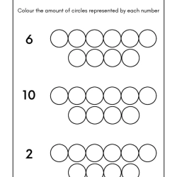 Color The Amount Of Circles Printable Worksheet