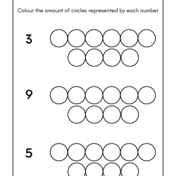 Color The Amount Of Circles Worksheet