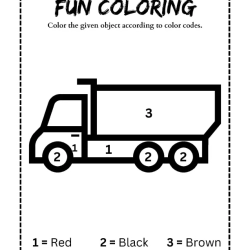 Color The Object With Color Code For Free Worksheet