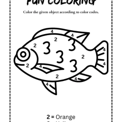 Color The Object With Color Code Worksheet