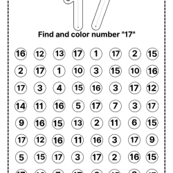 Find And Color Number Worksheet Free Downloads