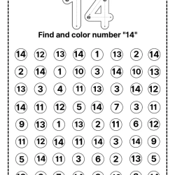 Find And Color Number Worksheet Printables