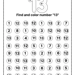 Find And Color Number Worksheet Worksheets