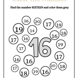 Find And Color The Number For 3rd Grade Worksheet