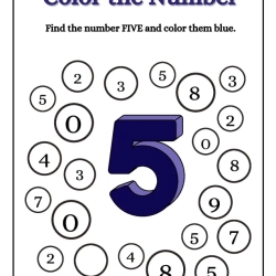 Find And Color The Number For Free Worksheet