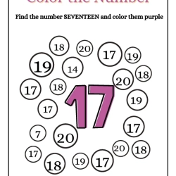 Find And Color The Number For Grade 2 Worksheet