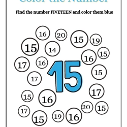 Find And Color The Number For Grade 3 Worksheet