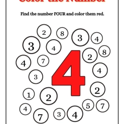 Find And Color The Number To Print Worksheet