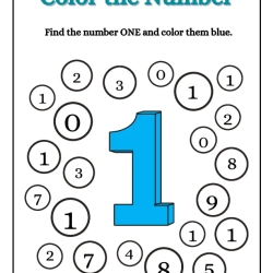 Find And Color The Number Worksheet