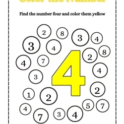 Numbers Coloring Worksheet For Free
