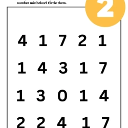 Find Number Scramble Worksheet For Kindergarten
