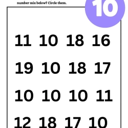 Number Scramble Circle Worksheet For Grade 1