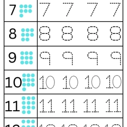 Count And Tracing Worksheet For 2nd Grade