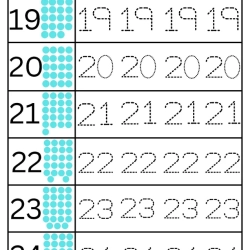 Count And Tracing Worksheet For 3rd Grade