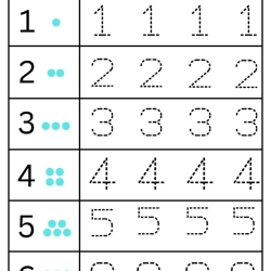 Count And Tracing Worksheet For Grade 1
