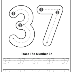 Free Printable Tracing Number Worksheet 074