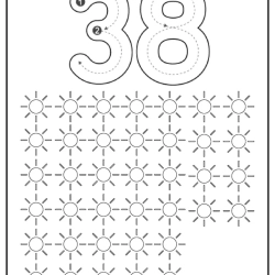 Free Printable Tracing Number Worksheet 075