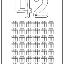 Free Printable Tracing Number Worksheet 083