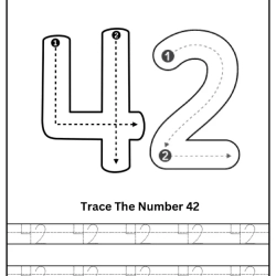 Free Printable Tracing Number Worksheet 084
